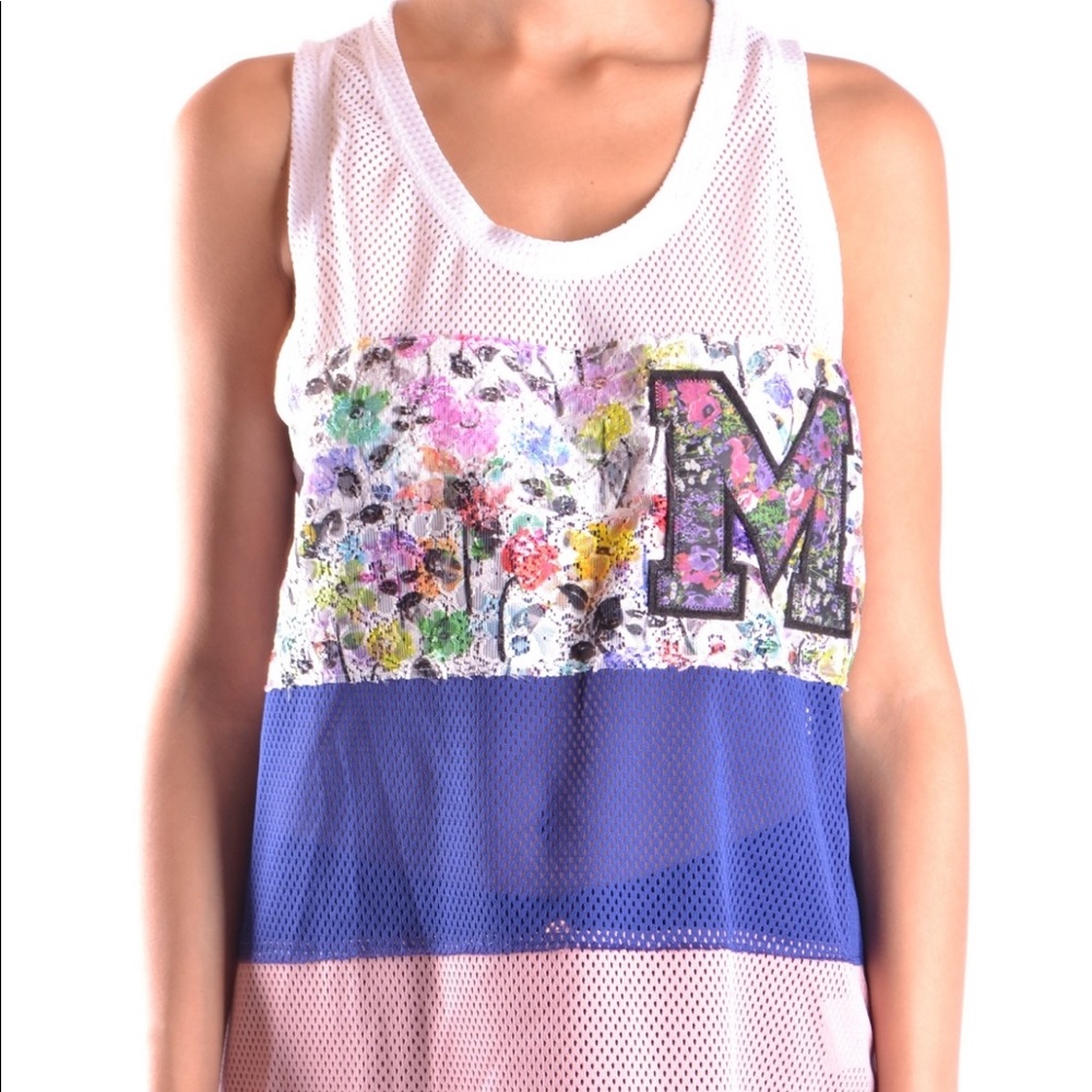 MSGM Perforated Jersey Oversized Tank M Sz 38 IT